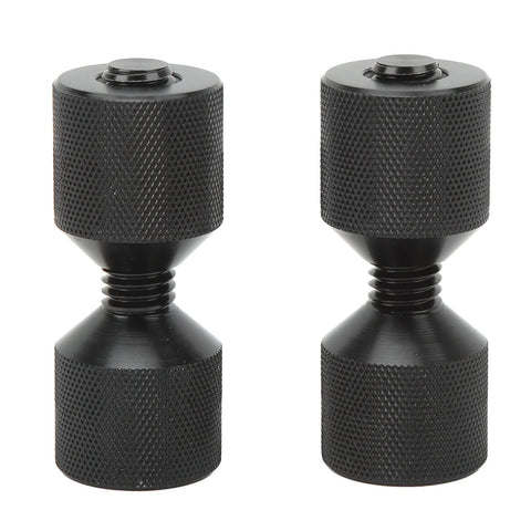 Flange Pin Quick Aluminum Two Hole Dowel Pin Tool For Automotive And Machinery, shown front view, black finish.