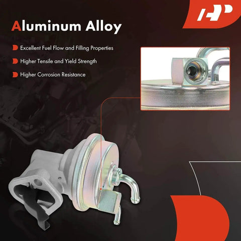 Beefed Up Mechanical Fuel Pump With Spring For Classic Chevrolet Buick GMC Oldsmobile And Pontiac Vehicles, aluminum alloy