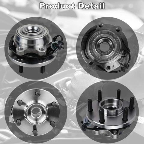 Pair Front Wheel Bearing And Hub Assemblies For 4WD And AWD Rigs Fits 2005-2025 Frontier 2005-2012 Pathfinder 2005-2015 Xterra 2009-2012 Equator 6 Lug ABS Sensor Ready Set Of 2