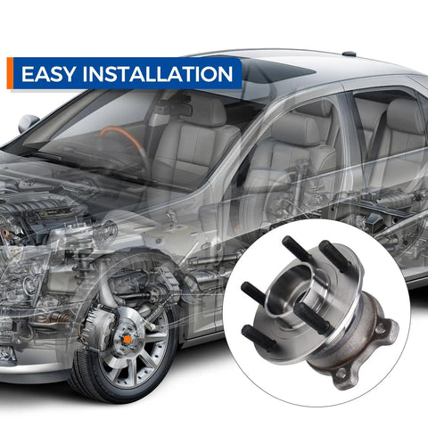 Rear Wheel Bearing And Hub Assembly For Ford Escape 2013 To 2018 And Lincoln MKC 2015 To 2019 5 Lug Replacement, easy installation view