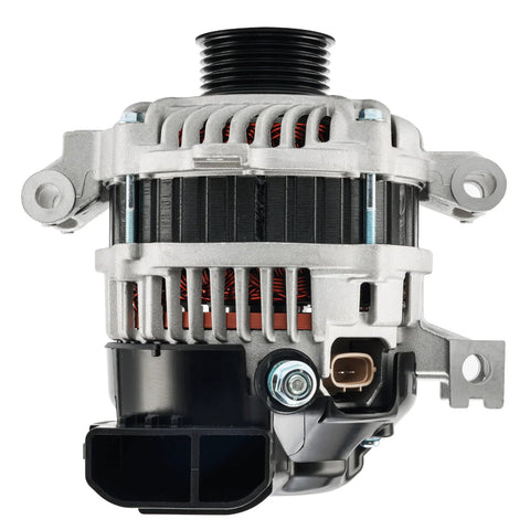 Front view of High Amp Alternator Replacement For Mazda 6 2006-2013 2.3L And 2.5L Plus MX 5 Miata 2006-2008 12V 100Amp CW 6 Groove Pulley