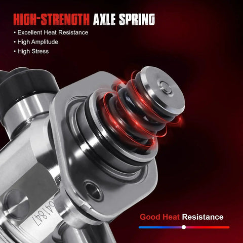 High Pressure Fuel Pump Replacement For Chevrolet Equinox Malibu Impala Captiva Sport GMC Terrain Buick LaCrosse Verano Regal 2010 2017 OE Style GDP103 Plug And Play Durable Easy Install Reliable Fuel Delivery Upgrade close-up with high-strength axle spring.
