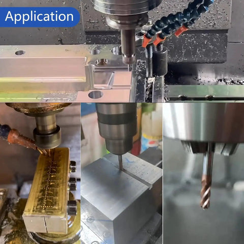 5 Pcs Micrograin Carbide Square End Mill Set With TiSiN Coating For CNC Milling Pro Grade cutting metal blocks