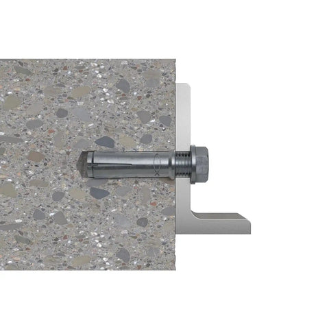 Installed Drop In Anchor M8 Thread Steel Internal Cone Type Concrete Anchor 100 Pack Ten Millimeter Drill Bit Ten Millimeter Hole
