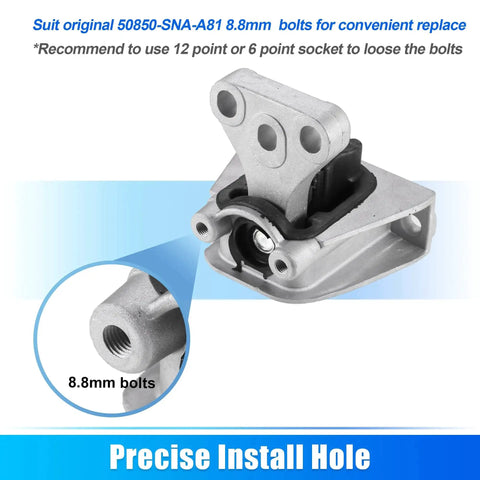 Engine Mount For Honda Civic 2006 To 2011 50850-SNA-A81 Transmission Mount, durable metal body with precise install hole