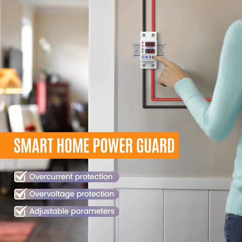Adjustable Miniature Circuit Breaker With Time Delay And Auto Reset No Nonsense Safety, 110/230V Two Pole, installed on wall