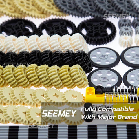 Massive 844Pcs Pin Gears Axles Set For RC Cars And Tanks, Compatible With Mainstream Brands, close-up of gears and wheels