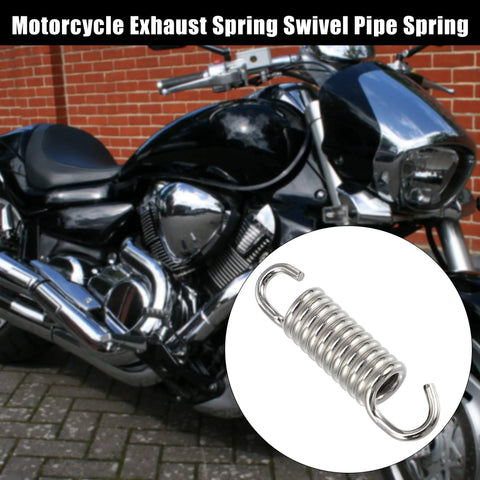 Motorcycle exhaust pipe spring, stainless steel, 43mm, 2 pcs, universal fit
