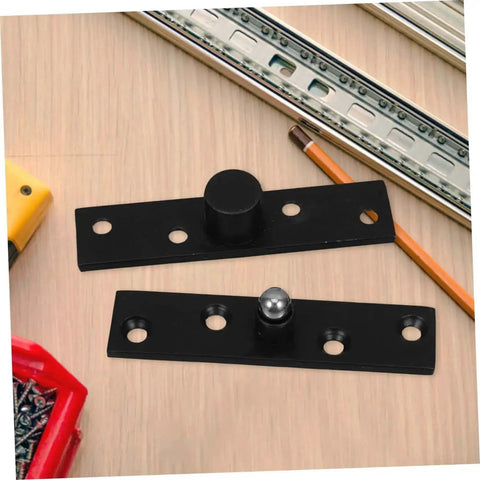 360 Degree Heavy Duty Hidden Bookcase Hinges Stainless Steel Shaft Invisible Door Hinge Hardware Black Finish for Secret Doors