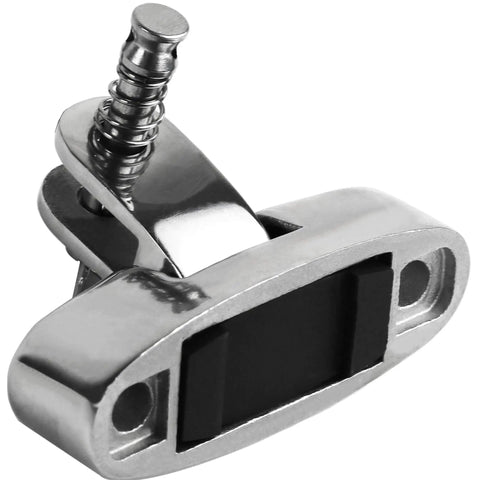 Beefy 316 Stainless Steel Bimini Top Swivel Deck Hinge With Removable Pin For 180 Degree Adjustable Side Mount Quick Release Hardware Screws For Boats Laorde, showing front view.