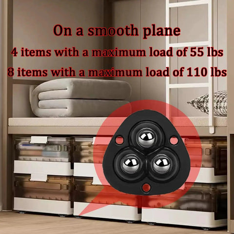Self Adhesive Mini Caster Wheels 360 Degree Swivel For Small Appliances And Furniture Stainless Steel Rollers For Storage Bins