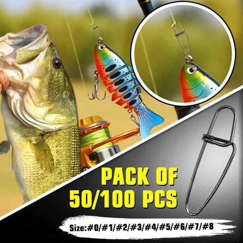 Stainless Steel Quick Fishing Snap Kit Power Clips For Lures Swivels And Connectors Perfect For Saltwater And Freshwater Use