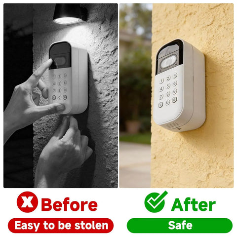 Ultimate Screwdriver Replacement Kit With Six Security Mounting Screws For Smart Garage Door Video Keypad installed securely on wall.