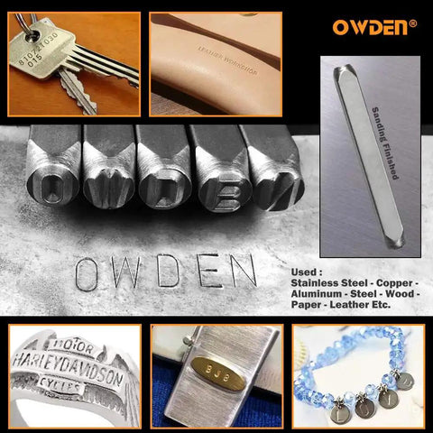 36 Piece Steel Metal Stamping Tool Set With Number And Letter Punches One Eighth Inch Three Millimeter Alloy Steel HRC 58 62 Jewelry Craft