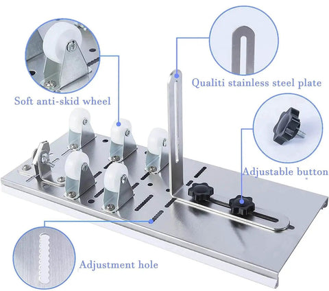 Glass Bottle Cutter Upgrade Kit With Five Support Wheels And Stainless Steel Base For Precise Round Bottle Cuts Pro Grade Quality