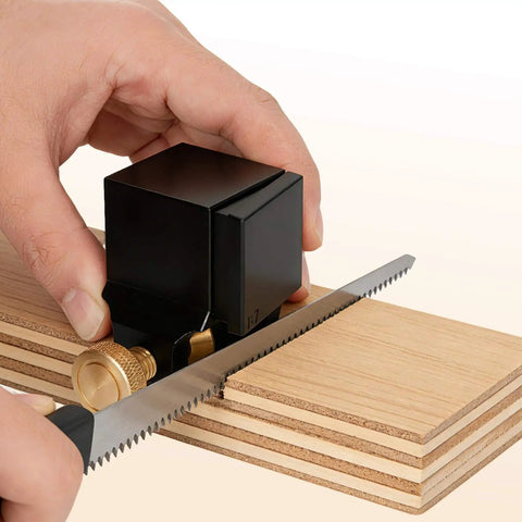 Using Pro Grade Dovetail Saw Guide Jig With Aluminum Alloy Magnetic Right Angle Six Dovetail Guides For Precise Woodworking