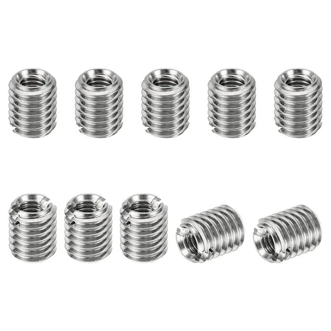 PATIKIL stainless steel thread adapter sleeve set, M5×0.8 male to M3×0.5 female, 10 pcs