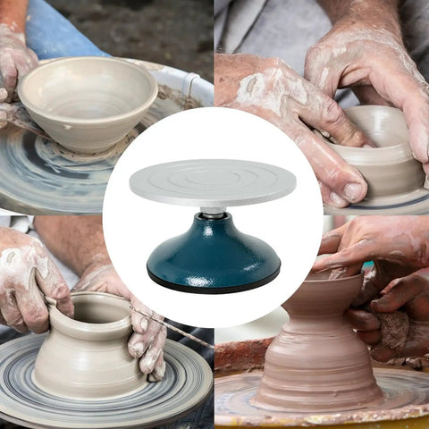 All Metal Pottery Banding Wheel 7 Inch Heavy Duty Pro Grade Turntable For Ceramics With Ball Bearings Non Slip Base