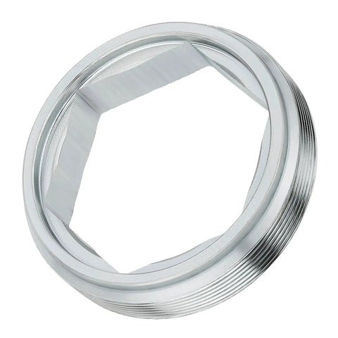Close-up of the Steering Stem Bearing Holder Nut for Yamaha ATV Models Banshee YFZ350 Big Bear 350 with threaded edges.