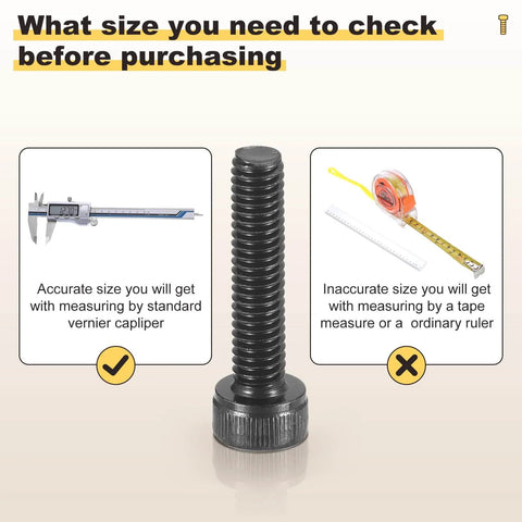 10 Pack M2.5 0.45x8 Socket Head Cap Screws Carbon Steel Allen Drive Black Oxide Machine Grade 12.9 fasteners in size guide image