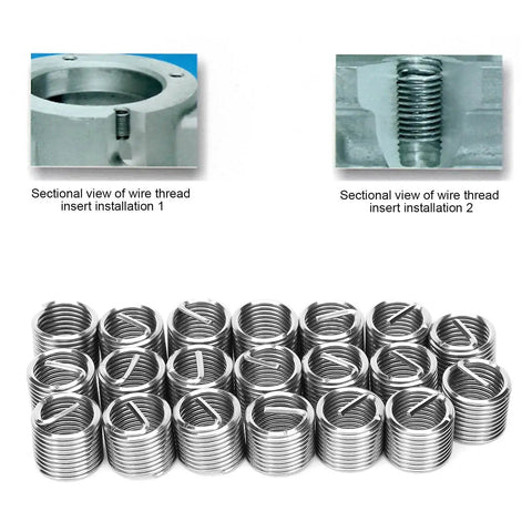 20 Piece Helicoil Thread Repair Kit M14 Thread Inserts In Various Lengths For 14mm Threads Heavy Duty Stainless Steel Coiled Inserts
