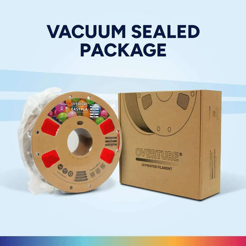 Easy PLA 1.75mm 3D Printer Filament Red, 1kg Cardboard Spool, Dimensional Accuracy Plus Minus 0.02mm packaging
