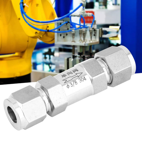 304 stainless steel BSPP female-thread check valve, 3/8 inch, one-way backflow preventer for water, oil and gas pipes
