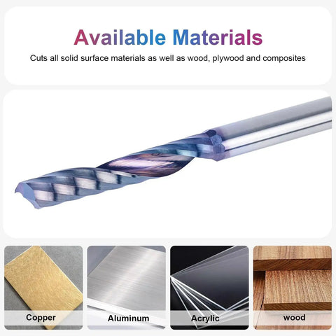 Extreme Life Coated One Quarter Inch Shank End Mill For Aluminum And Plastic, Extra Long Three Inch Overall Length, drill bit view