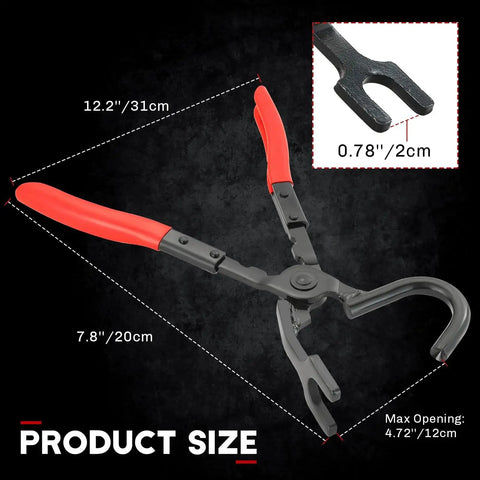 Exhaust Hanger Removal Tool For Mufflers With Rubber Bracket Separation Pliers, 31cm length, red ergonomic grip