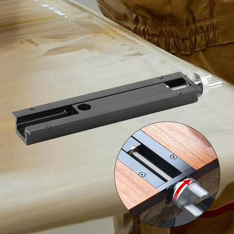 Heavy Duty Dual Function Bench Tail Vise And Inertia Vise Fixture For Adjustable Desktop Table Clamp in black alloy steel on table