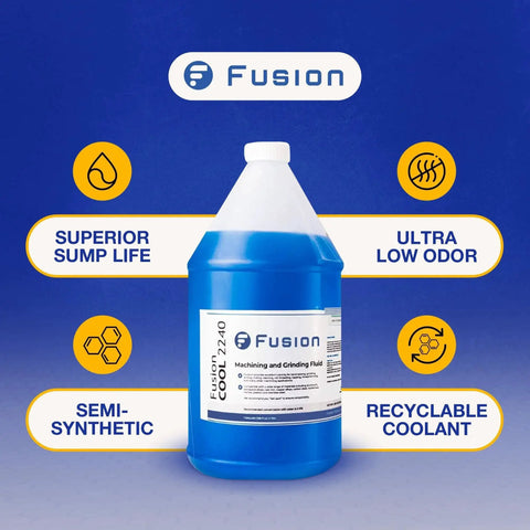 Metal Cutting Oil For Machine Shops That Delivers Smooth Cuts And Long Sump Life Fusion Cool 2240 bottle with features