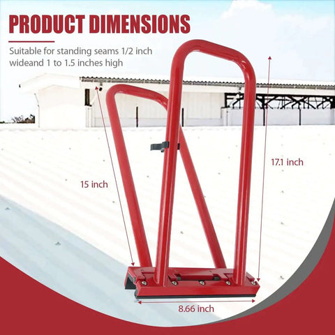Durable Hand Seamer And Standing Seam Roofing Tool For Metal Roofs And Sheds 1.5 Inch Vertical Tool with Dimensions Shown