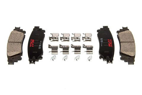Disc Brake Pad Set TRM1080 For Jeep Grand Cherokee 2005 2010 And Jeep Commander 2006 2010 OE Quality Replacement, Low Dust, Quiet Braking, Durable Front And Rear Pads with metal clips and screws
