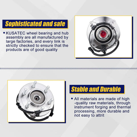 Beefy Front Wheel Bearing And Hub Assembly 515169 For Ford F150 4x4 2015 2016 2017 Front With ABS 6 Lug Bolts Premium Grade