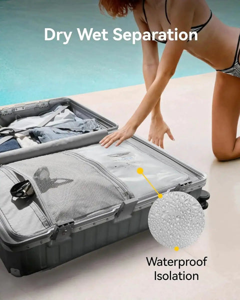 Open Carry On Luggage With Spinner Wheels 8010S Aluminum Frame Zipperless Polycarbonate Hard Shell Suitcase ZX Core