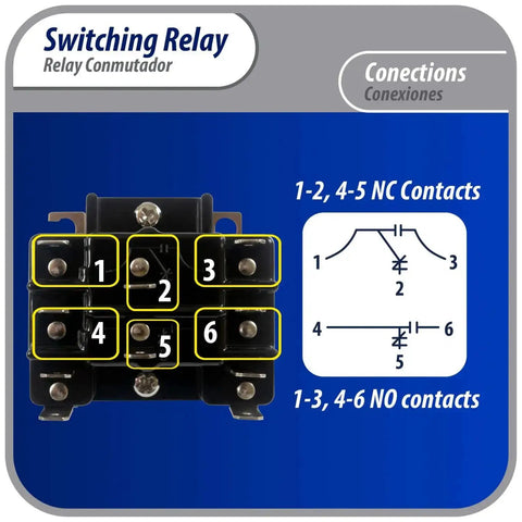 24 VAC DPDT General Purpose Switching Relay For HVAC Systems And Electrical Installations, Controls Fan Motor In Air Handler