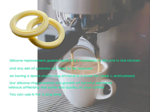 54mm Silicone Steam Ring For Espresso Grouphead Gasket Replacement Fits Breville And Sage Espresso Machines 870 878 880 860 840 810 500 450 No BPA Durable Seal Easy Install 2 Pack