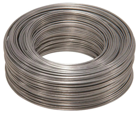 Galvanized Steel Wire Rope 20 Gauge 20x175 Feet For Crafts And DIY Projects Corrosion Resistant And Strong Holds 15 Lbs Silver By Hillman on a spool.