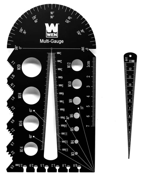 Dual Metric And Imperial Thread Pitch Gauge Set With Carrying Case Two Pack, Metal Construction With Laser Etched Scales