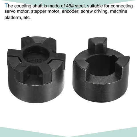 Flexible Coupling Shaft 20mm To 25mm Bore, 52mm Length, 44mm Outer Diameter, 6mm Or 8mm Slot, Pro Grade Heavy Duty Steel Connector