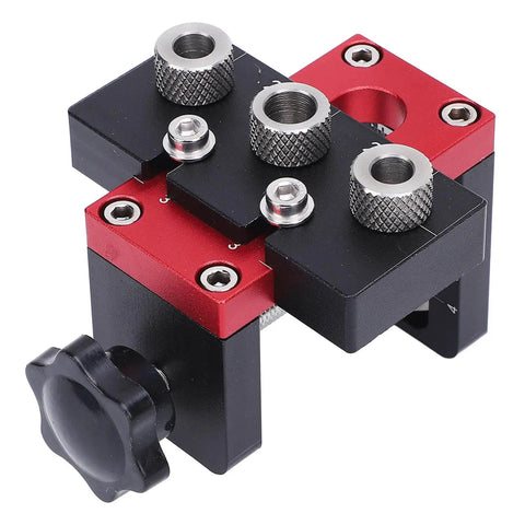 3 In 1 Aluminum Pocket Hole Jig Kit With Dowel Guide For 8mm 10mm And 15mm Drill Openings, adjustable depth, CNC-machined