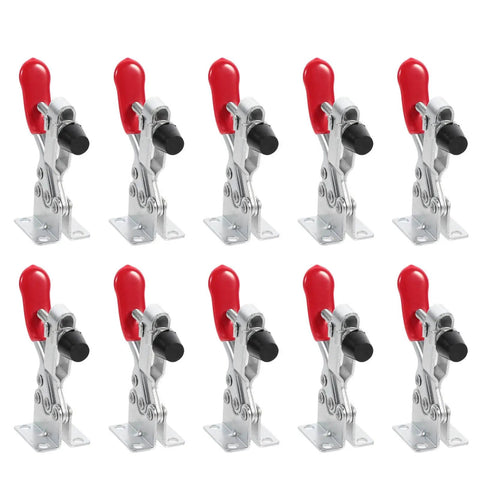 10 Piece Quick Toggle Clamps Set For Vertical Downward Push Heavy Duty Hold Downs For Woodworking And Welding Desktop Clamp Tool Anti Rust Finish Easy Lever Action Rock Solid For Assembly Jigs And Fixtures