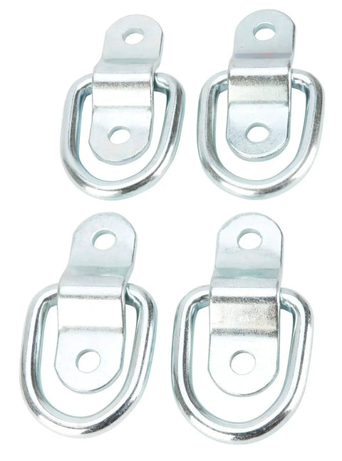 4 Pack Flip Ring Anchors With SecureX System For Cargo Security 400 Lb Load Limit And 1200 Lb Break Strength Zinc Plated