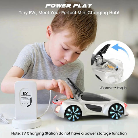 Child playing with Gesture Sensing Remote Control Car With Charging Dock, 360 Degree Omnidirectional Mecanum Wheels For 8 Direction Drifts And Stunts.
