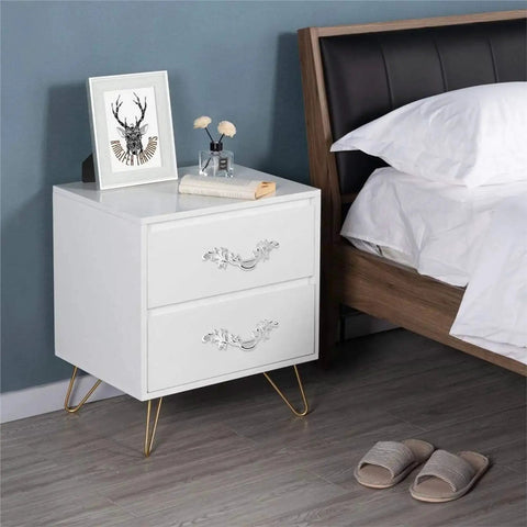 White nightstand with Set Of 6 Vintage Cabinet Handles Zinc Alloy Durable Rust Resistant Shabby Chic European Style Antique Dresser Pulls