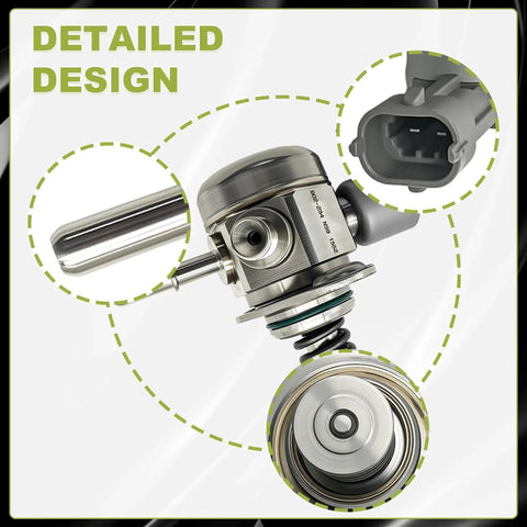 Detailed view of High Pressure Fuel Pump For Ford Focus 2.0L 2013-2018 Police Sedan Escape Fusion Taurus Edge Explorer Lincoln MKC MKT MKZ AG9Z-9350-B M73123 Replacement Part With Easy Install And Plug And Play, showing design elements.