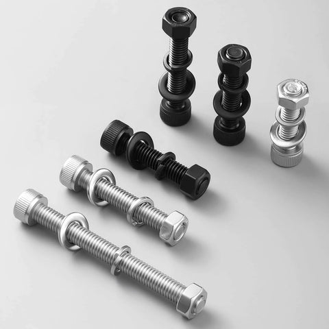 M5 Hex Socket Head Cap Screws Bolts Kit With Nuts And Flat And Lock Washers 60 Sets For Heavy Duty Projects Full Thread 16mm Length