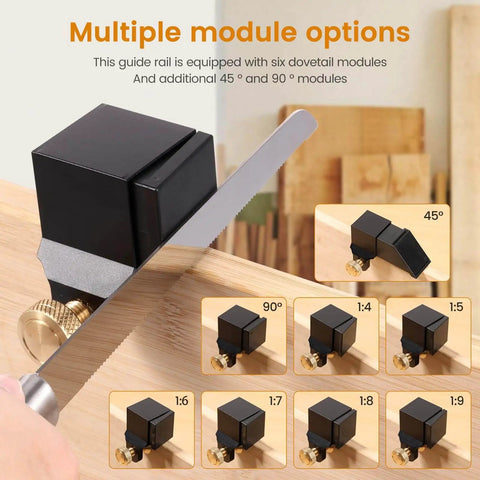 Six Module Dovetail Jig And Saw Guide For Precise Cuts With Magnetic Aluminum Alloy Gauge Easy Setup Woodworking Tool layout