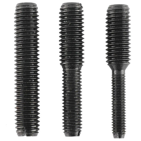 Three threaded collets from Blind Inner Bearing Race And Seal Puller Set With Slide Hammer Tool Kit for removing jammed bearings.