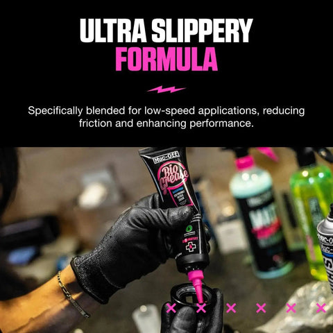 Biodegradable Bike Grease For Pedals Bearings And Components With Water Resistant Performance Pro Grade Bio Lubricant tube in hand